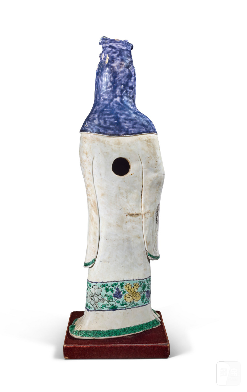 GRANDE STATUE DE GUANYIN EN PORCELAINE DE LA FAMILLE VERTE  CHINE, DYNASTIE QING, XVIIIE-XIXE SIÈCLE - 图4